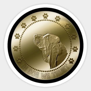 Funny Basset Hound Crypto Coin Digital Art Sticker